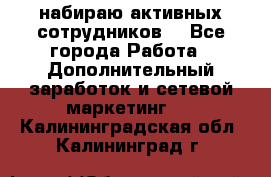 набираю активных сотрудников  - Все города Работа » Дополнительный заработок и сетевой маркетинг   . Калининградская обл.,Калининград г.